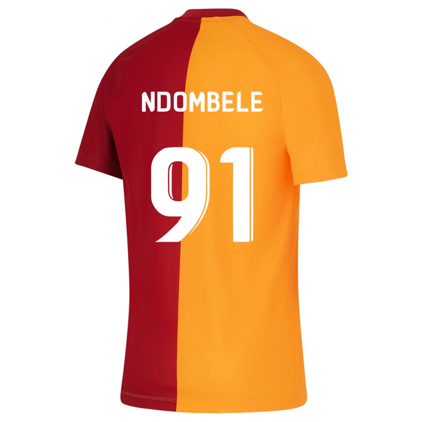 Kinder Tanguy Ndombele #91 Orangefarben Heimtrikot Trikot 2023/24 T-Shirt Österreich