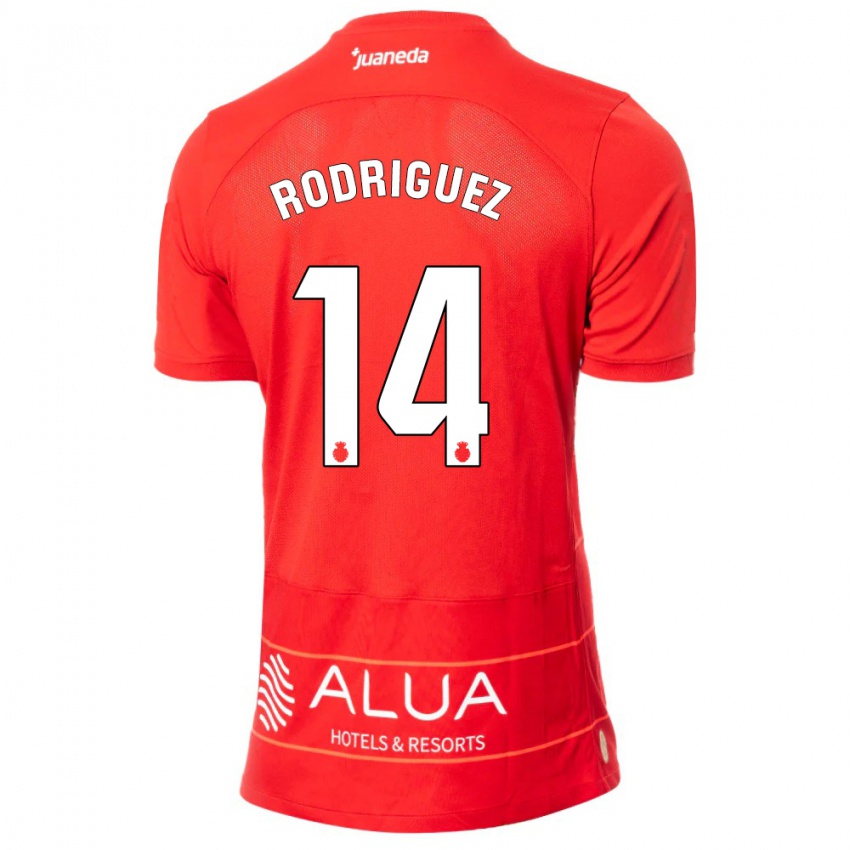 Kinder Diego Rodríguez #14 Rot Heimtrikot Trikot 2023/24 T-Shirt Österreich