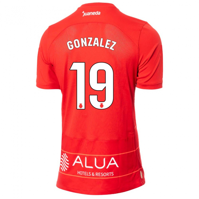 Kinder Adrià González #19 Rot Heimtrikot Trikot 2023/24 T-Shirt Österreich