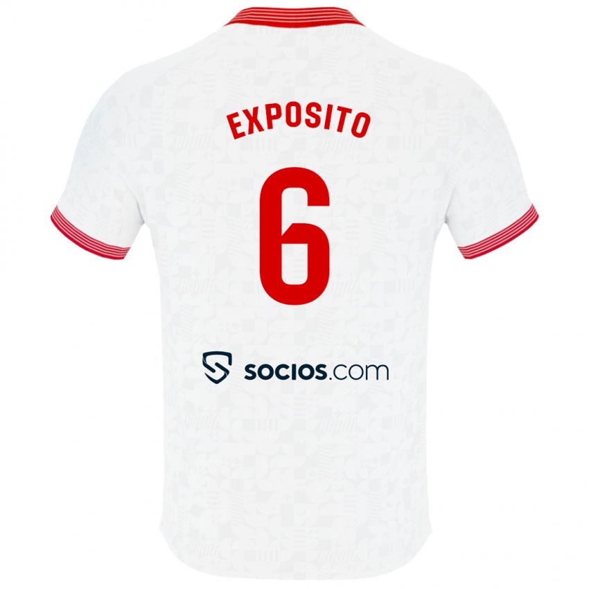 Kinder Marcelo Expósito #6 Weiß Heimtrikot Trikot 2023/24 T-Shirt Österreich