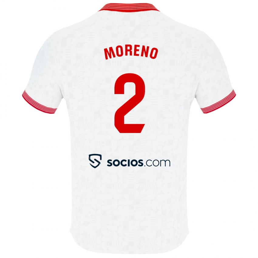 Kinder Jorge Moreno #2 Weiß Heimtrikot Trikot 2023/24 T-Shirt Österreich