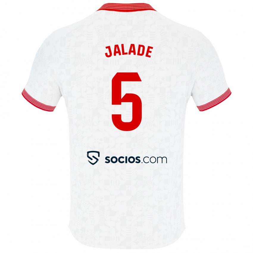 Kinder Robert Jalade #5 Weiß Heimtrikot Trikot 2023/24 T-Shirt Österreich