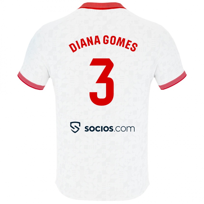 Kinder Diana Catarina Ribeiro Gomes #3 Weiß Heimtrikot Trikot 2023/24 T-Shirt Österreich