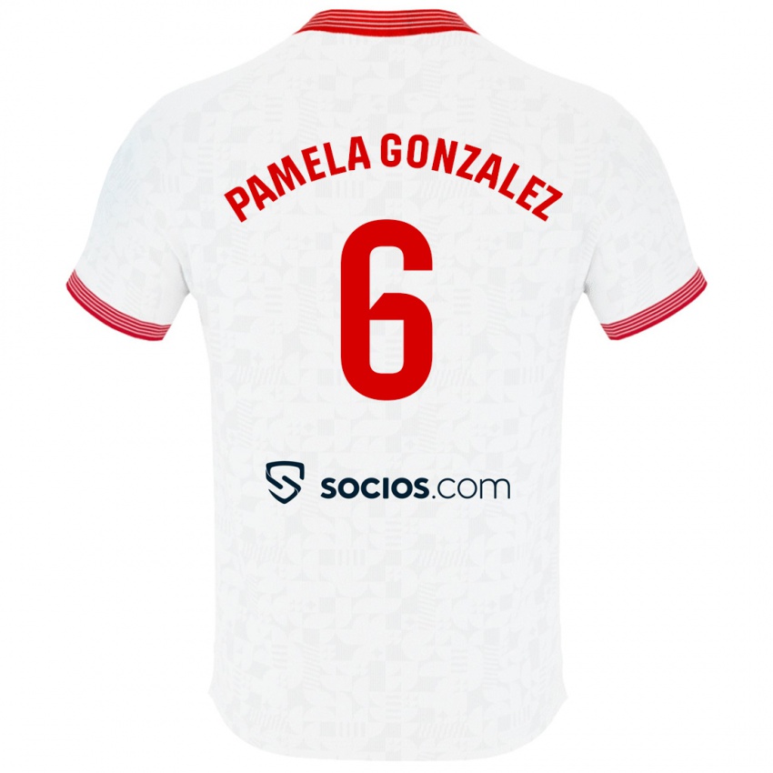 Kinder Cinthia Pamela González Medina #6 Weiß Heimtrikot Trikot 2023/24 T-Shirt Österreich