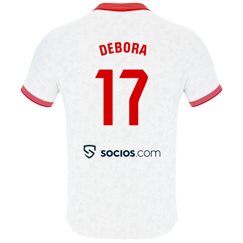 Kinder Débora García Mateo #17 Weiß Heimtrikot Trikot 2023/24 T-Shirt Österreich