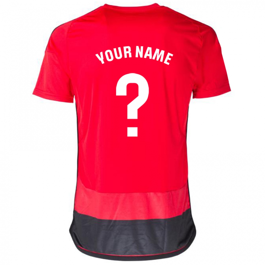 Kinder Ihren Namen #0 Rot Schwarz Heimtrikot Trikot 2023/24 T-Shirt Österreich