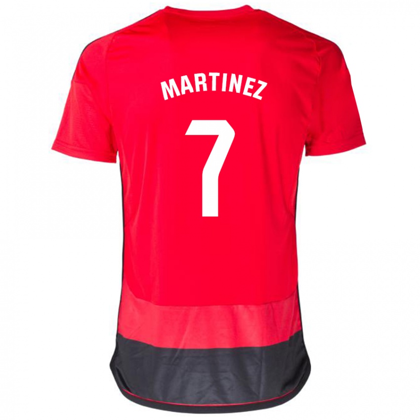 Kinder Gabri Martínez #7 Rot Schwarz Heimtrikot Trikot 2023/24 T-Shirt Österreich