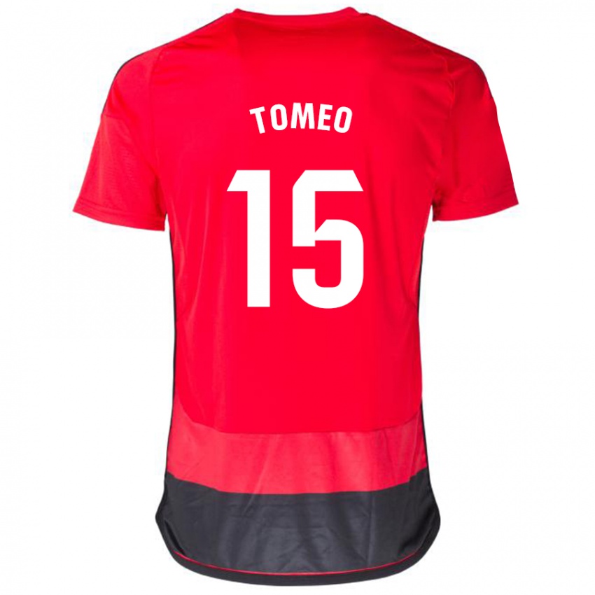 Kinder Pablo Tomeo #15 Rot Schwarz Heimtrikot Trikot 2023/24 T-Shirt Österreich