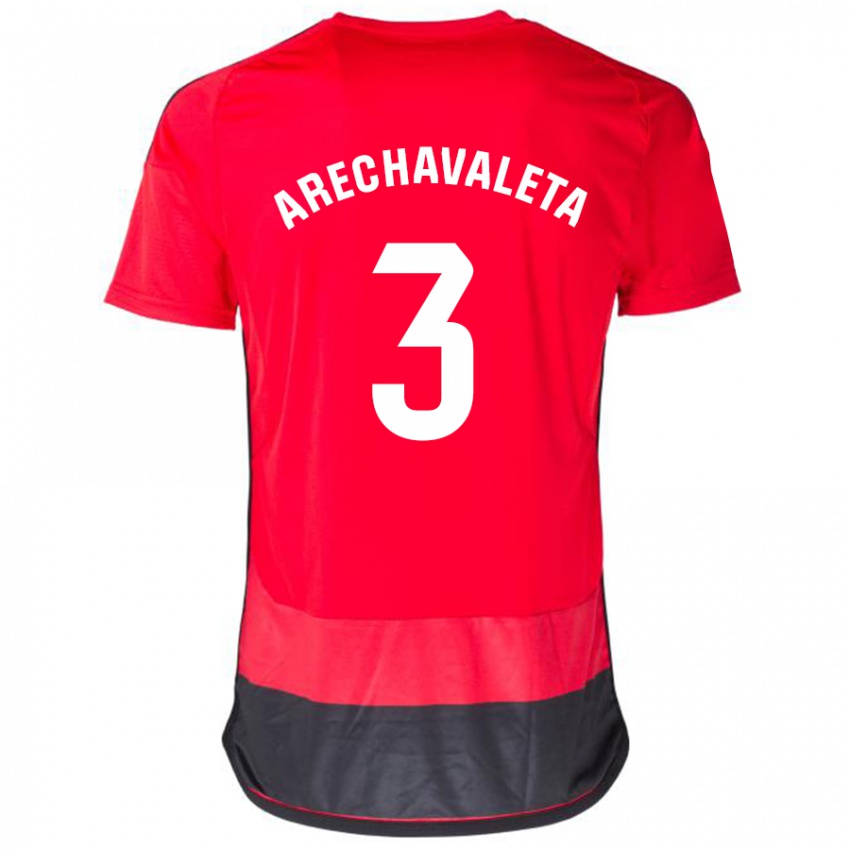 Kinder Jorge Arechavaleta #3 Rot Schwarz Heimtrikot Trikot 2023/24 T-Shirt Österreich