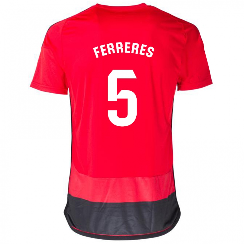 Kinder Manolo Ferreres #5 Rot Schwarz Heimtrikot Trikot 2023/24 T-Shirt Österreich