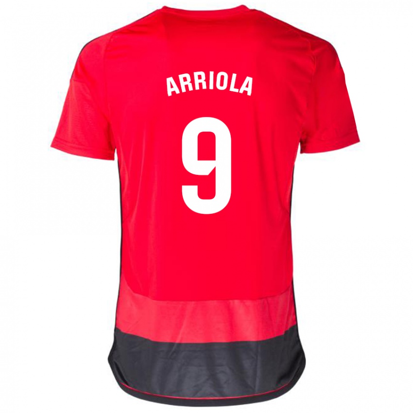 Kinder Marcos Arriola #9 Rot Schwarz Heimtrikot Trikot 2023/24 T-Shirt Österreich