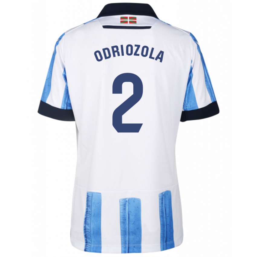 Kinder Alvaro Odriozola #2 Blau Weiss Heimtrikot Trikot 2023/24 T-Shirt Österreich