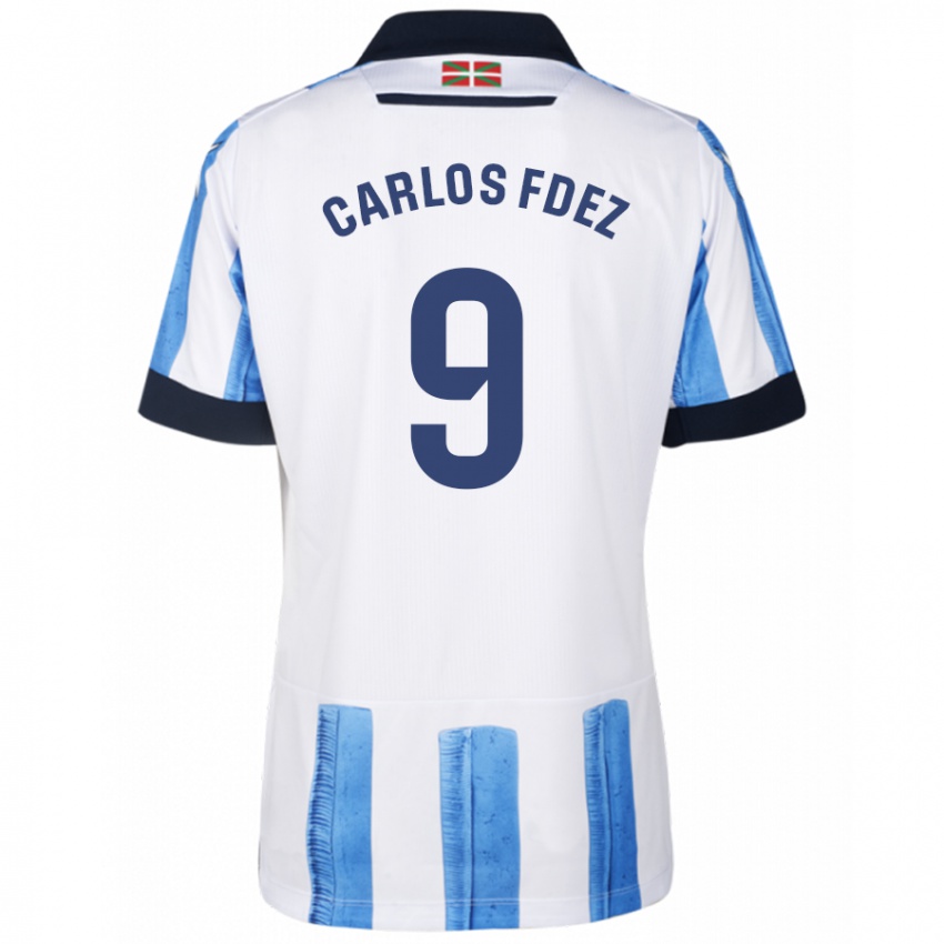 Kinder Carlos Fernández #9 Blau Weiss Heimtrikot Trikot 2023/24 T-Shirt Österreich