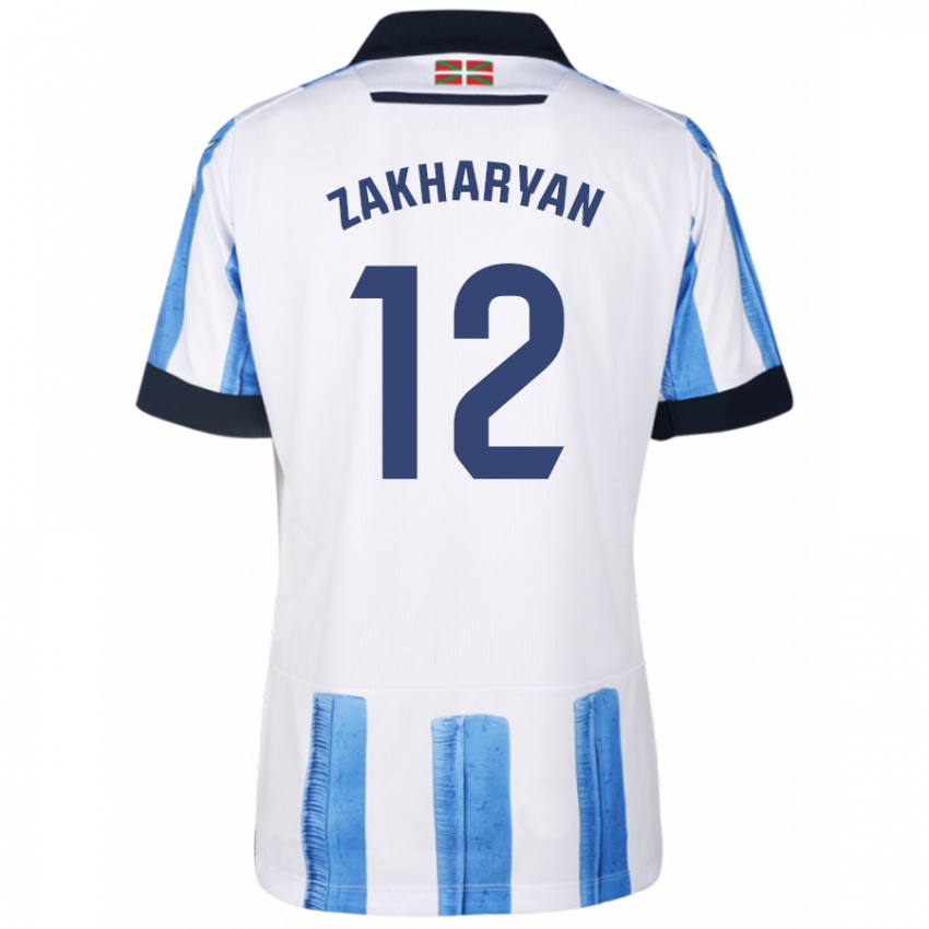 Kinder Arsen Zakharyan #12 Blau Weiss Heimtrikot Trikot 2023/24 T-Shirt Österreich