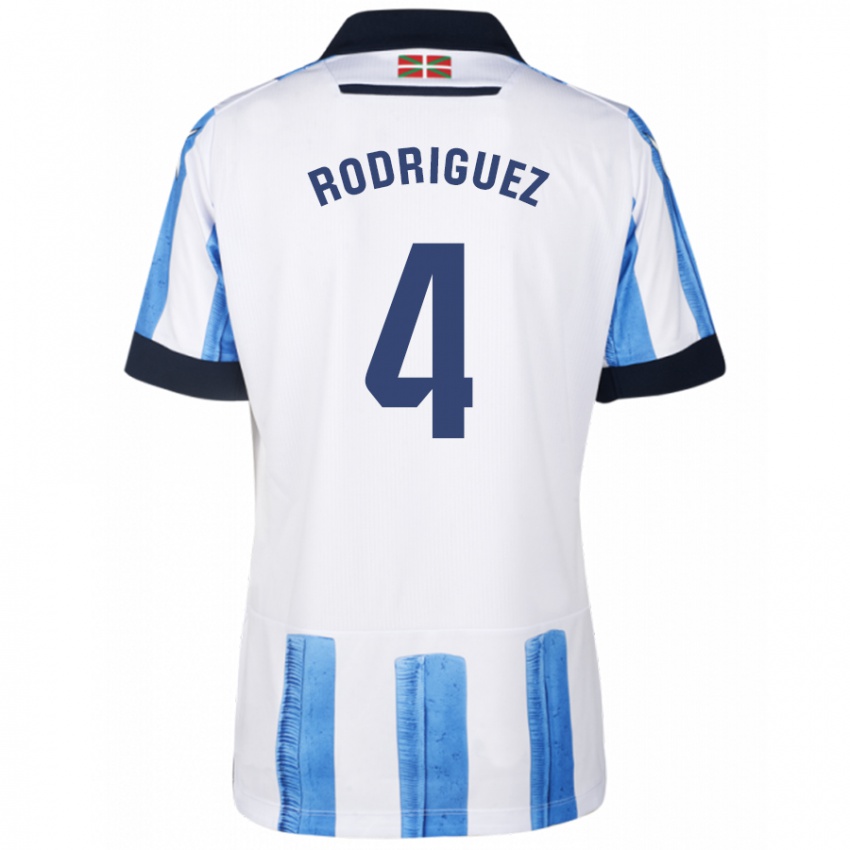 Kinder Peru Rodríguez #4 Blau Weiss Heimtrikot Trikot 2023/24 T-Shirt Österreich