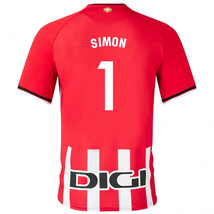 Kinder Unai Simón #1 Rot Heimtrikot Trikot 2023/24 T-Shirt Österreich