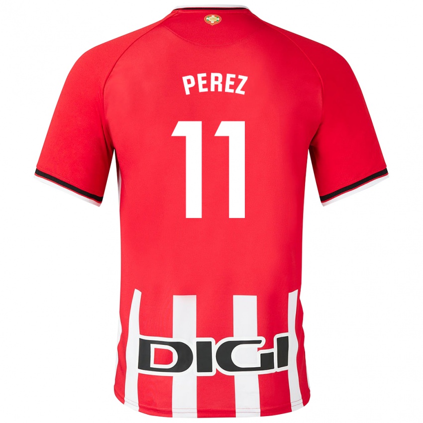 Kinder Adrián Pérez #11 Rot Heimtrikot Trikot 2023/24 T-Shirt Österreich