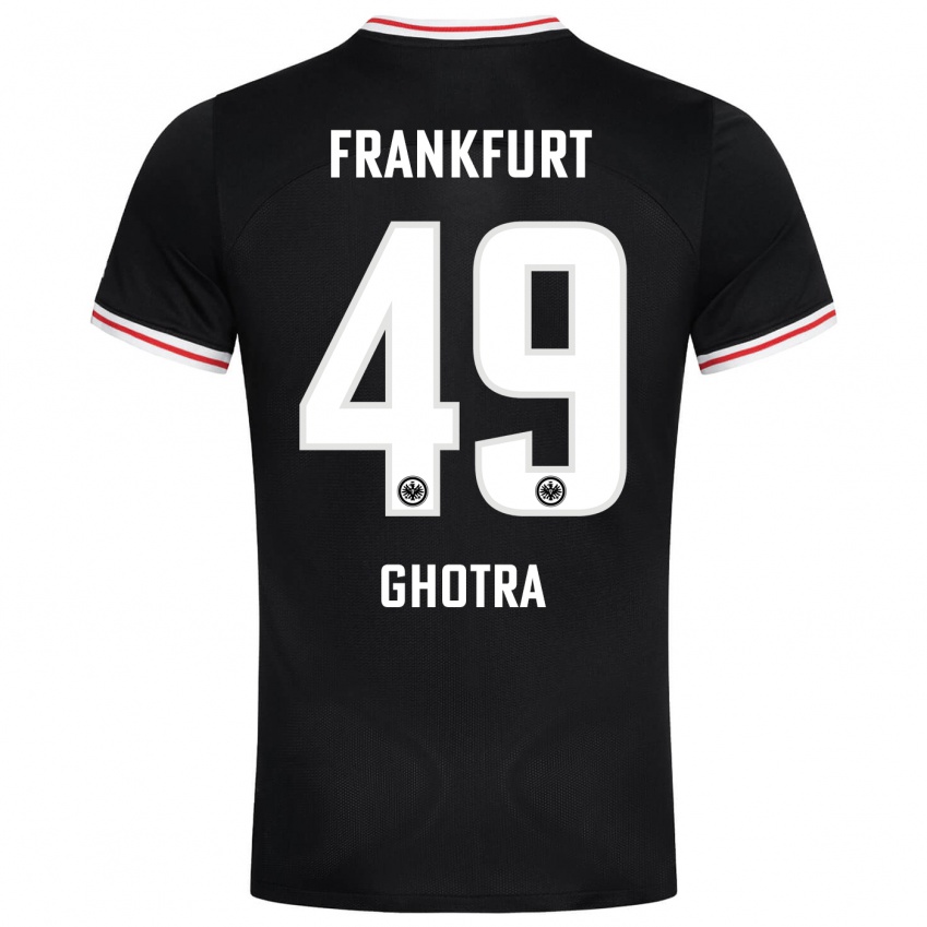 Kinder Harpreet Ghotra #49 Schwarz Auswärtstrikot Trikot 2023/24 T-Shirt Österreich