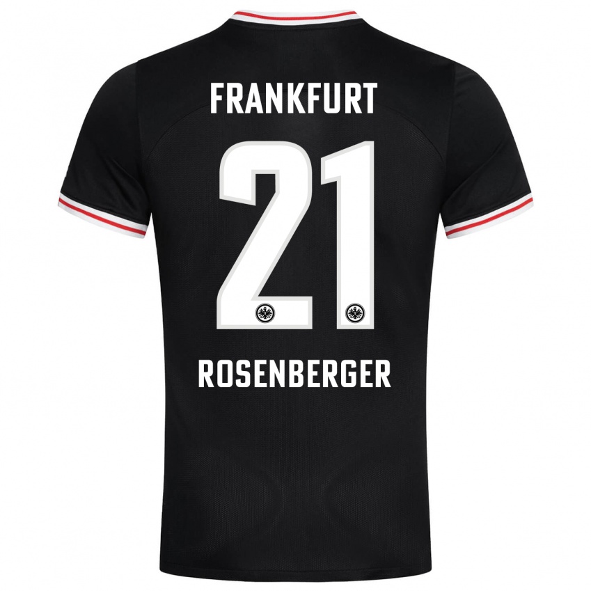 Kinder Robin Rosenberger #21 Schwarz Auswärtstrikot Trikot 2023/24 T-Shirt Österreich