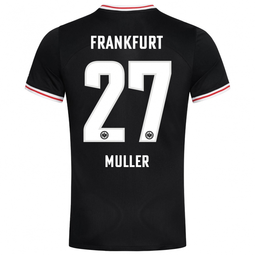 Kinder Mark Müller #27 Schwarz Auswärtstrikot Trikot 2023/24 T-Shirt Österreich