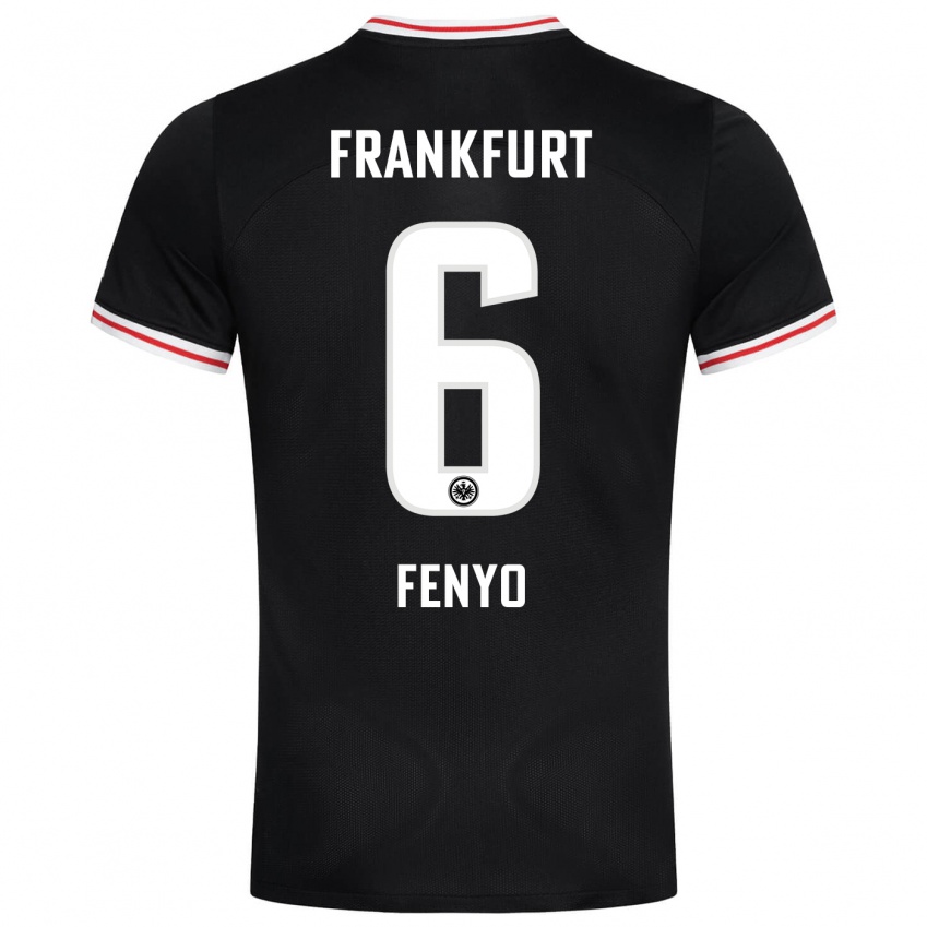 Kinder Noah Fenyö #6 Schwarz Auswärtstrikot Trikot 2023/24 T-Shirt Österreich