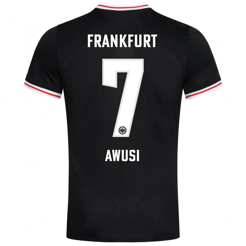 Kinder Junior Awusi #7 Schwarz Auswärtstrikot Trikot 2023/24 T-Shirt Österreich
