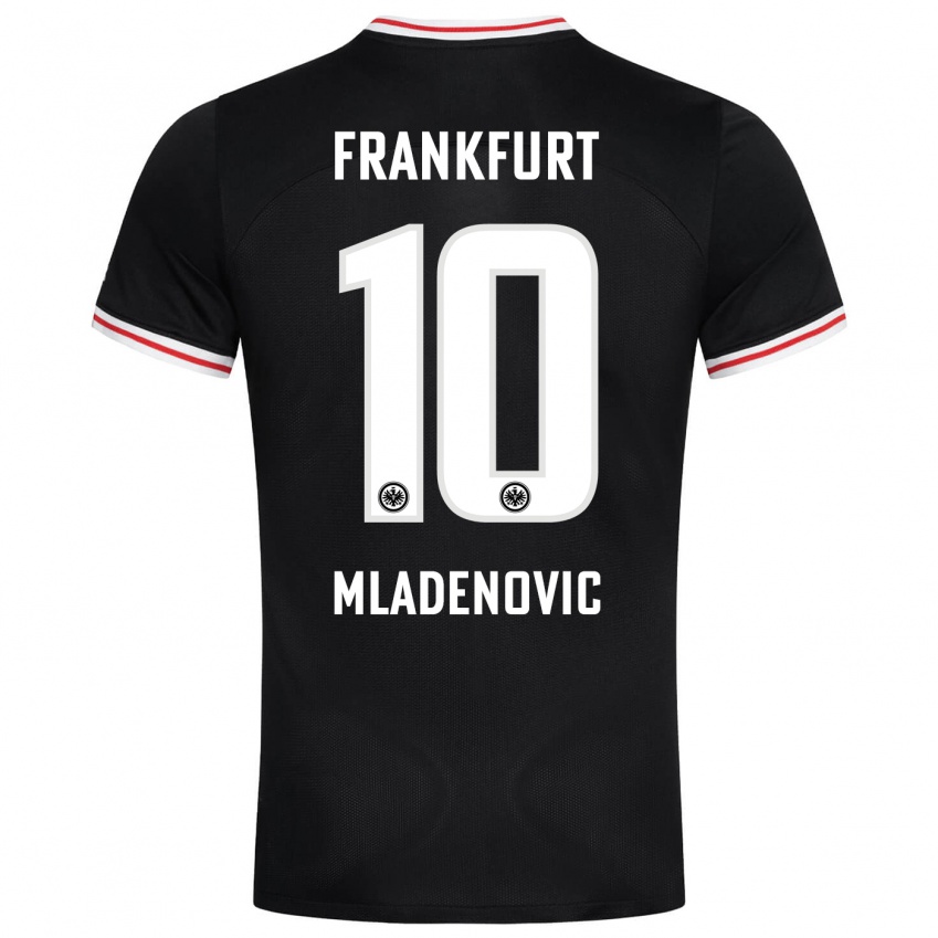 Kinder Marko Mladenovic #10 Schwarz Auswärtstrikot Trikot 2023/24 T-Shirt Österreich