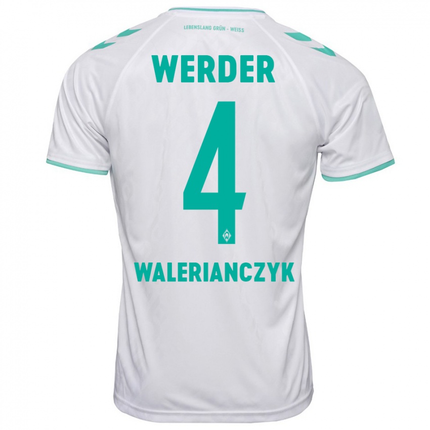 Kinder Dennis Walerianczyk #4 Weiß Auswärtstrikot Trikot 2023/24 T-Shirt Österreich