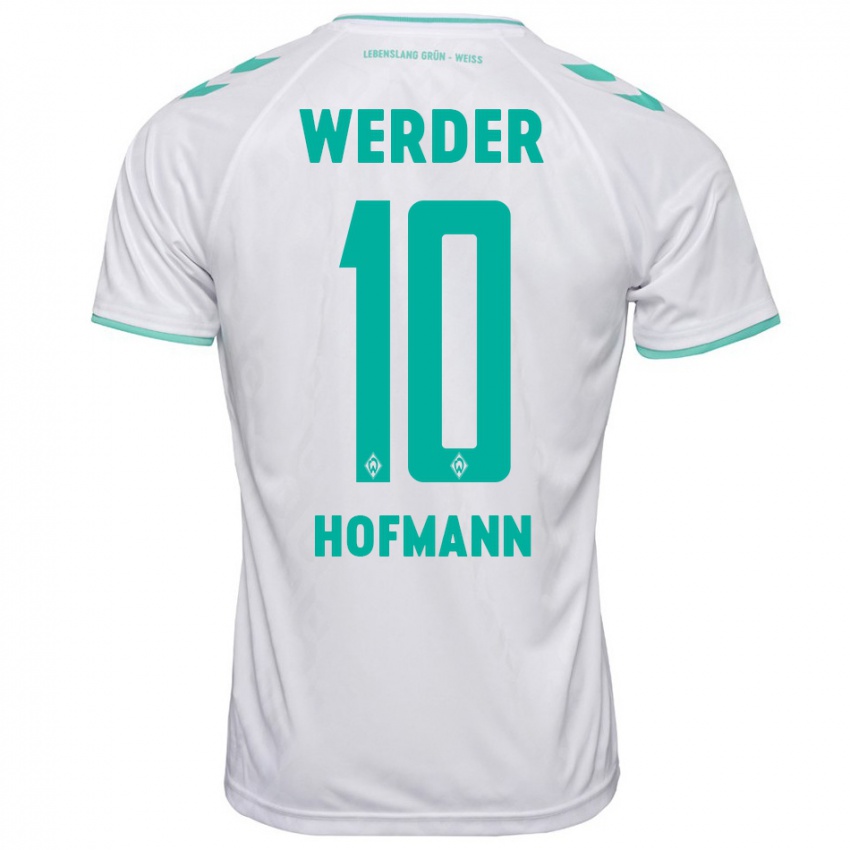 Kinder Justin Hofmann #10 Weiß Auswärtstrikot Trikot 2023/24 T-Shirt Österreich
