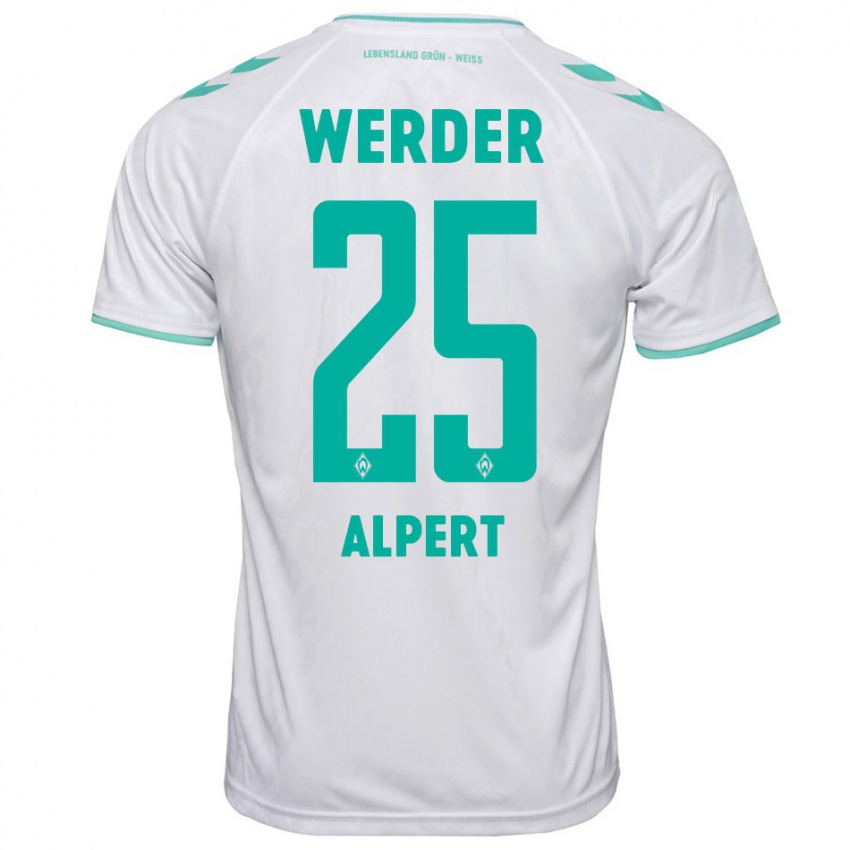 Kinder Marvin Alpert #25 Weiß Auswärtstrikot Trikot 2023/24 T-Shirt Österreich