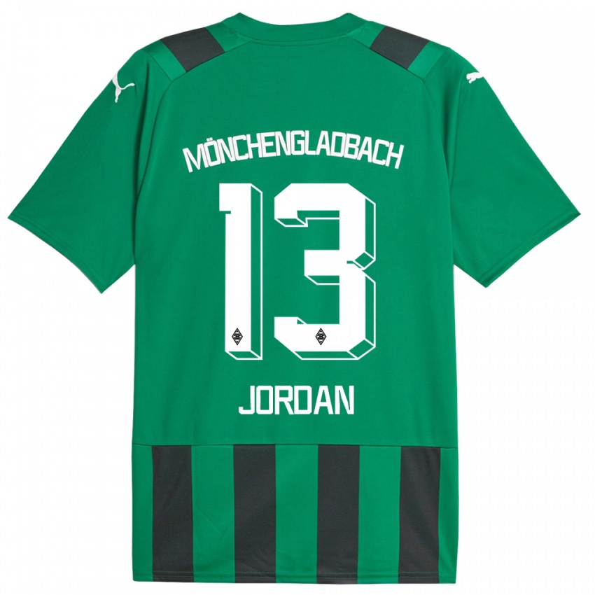 Kinder Jordan #13 Schwarz Grün Auswärtstrikot Trikot 2023/24 T-Shirt Österreich