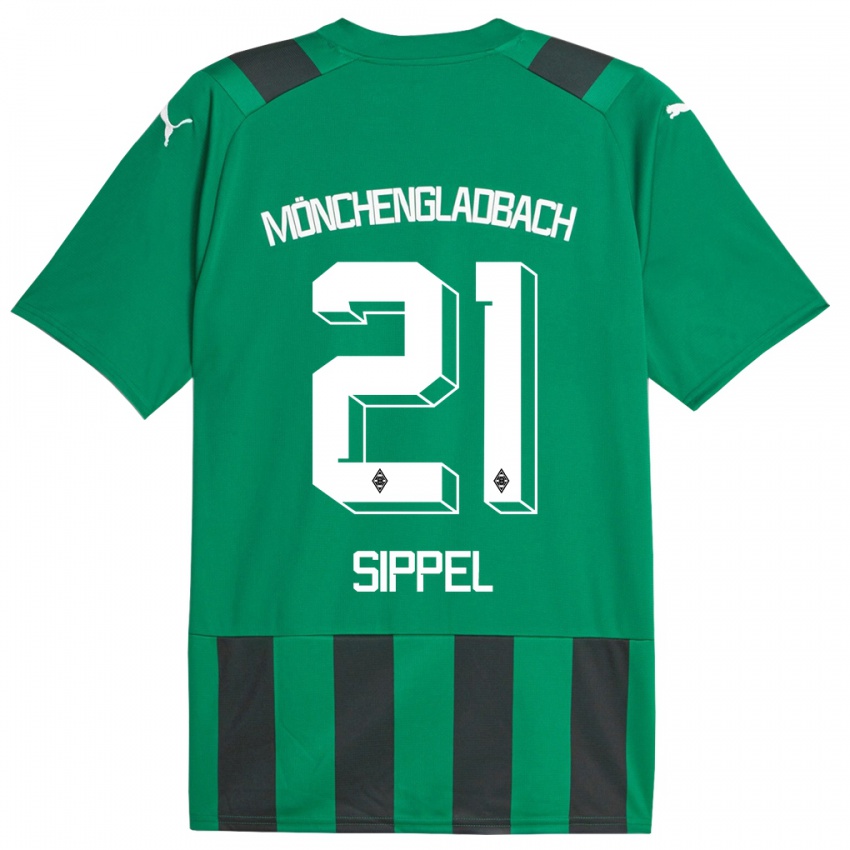 Kinder Tobias Sippel #21 Schwarz Grün Auswärtstrikot Trikot 2023/24 T-Shirt Österreich