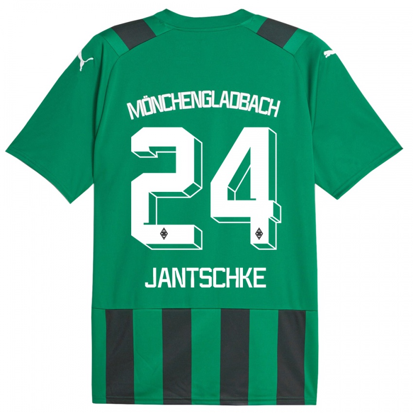 Kinder Tony Jantschke #24 Schwarz Grün Auswärtstrikot Trikot 2023/24 T-Shirt Österreich