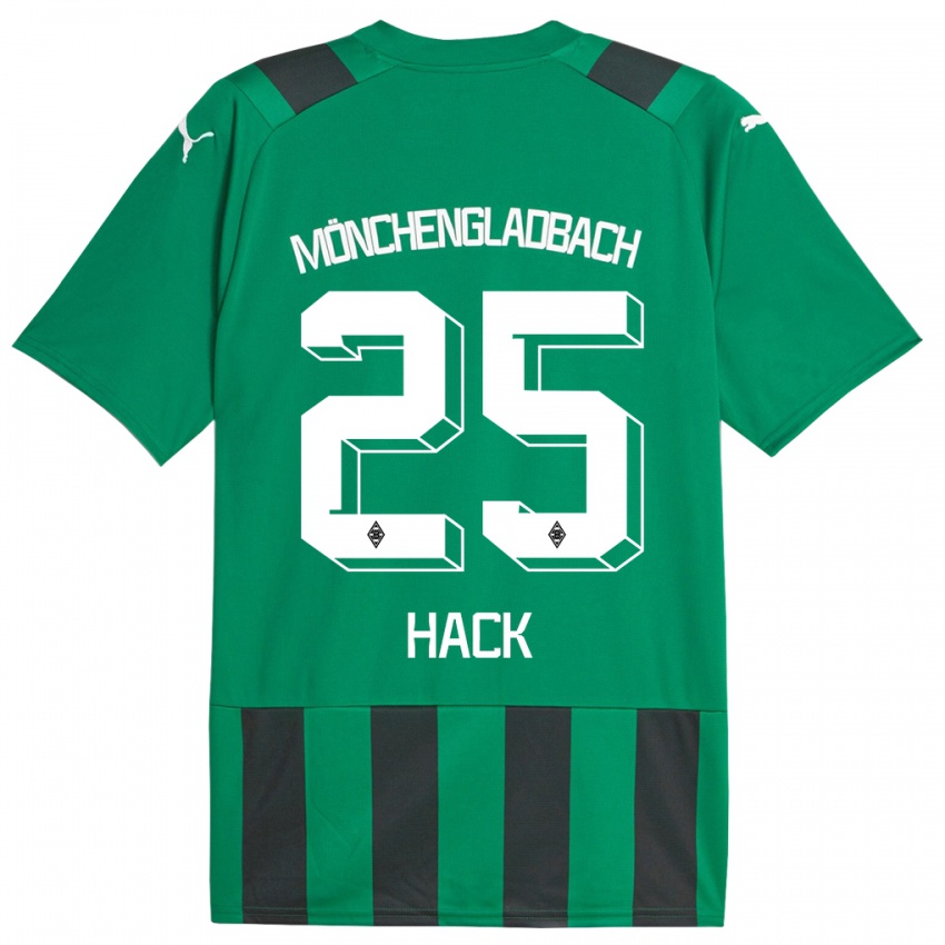 Kinder Robin Hack #25 Schwarz Grün Auswärtstrikot Trikot 2023/24 T-Shirt Österreich