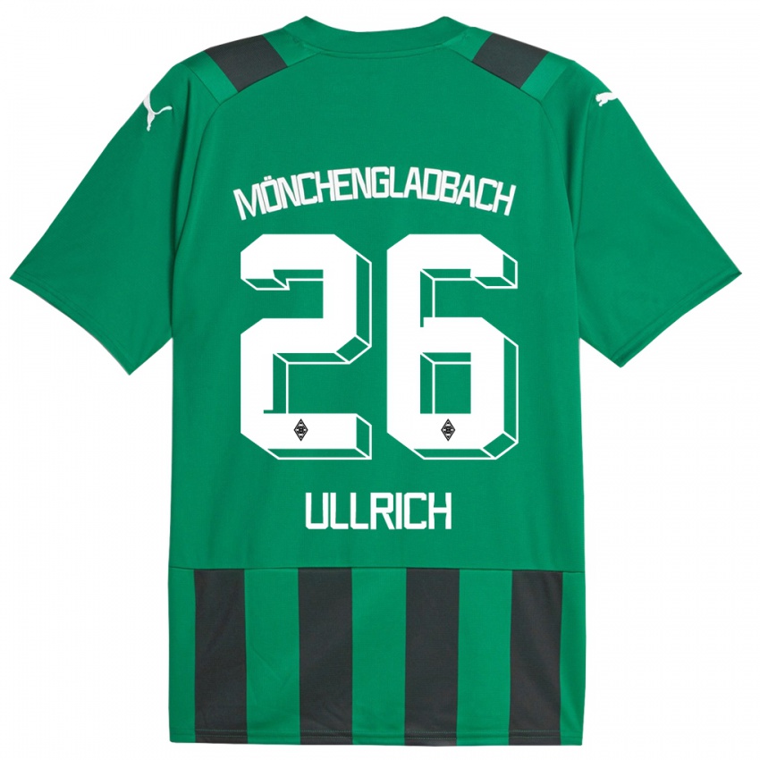 Kinder Lukas Ullrich #26 Schwarz Grün Auswärtstrikot Trikot 2023/24 T-Shirt Österreich