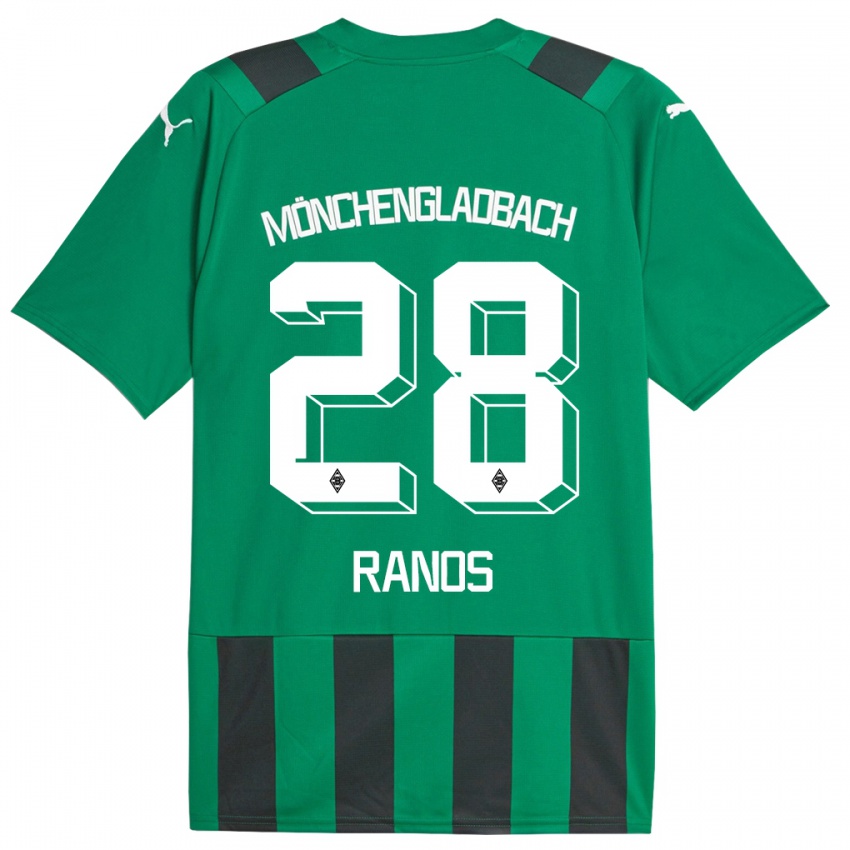Kinder Grant-Leon Ranos #28 Schwarz Grün Auswärtstrikot Trikot 2023/24 T-Shirt Österreich