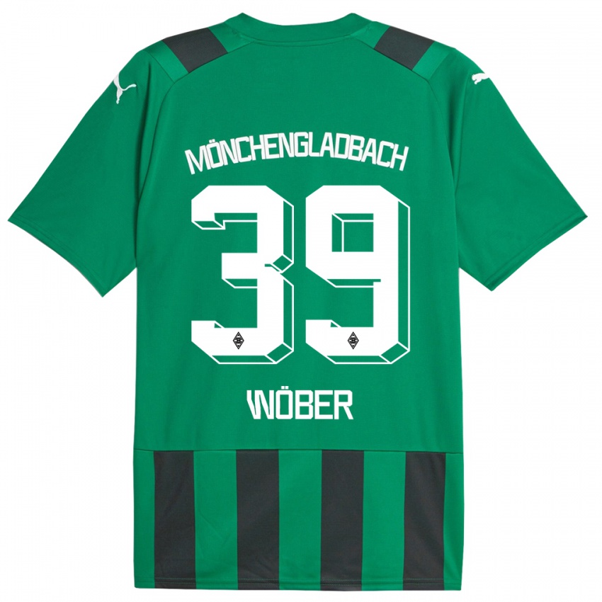 Kinder Maximilian Wöber #39 Schwarz Grün Auswärtstrikot Trikot 2023/24 T-Shirt Österreich