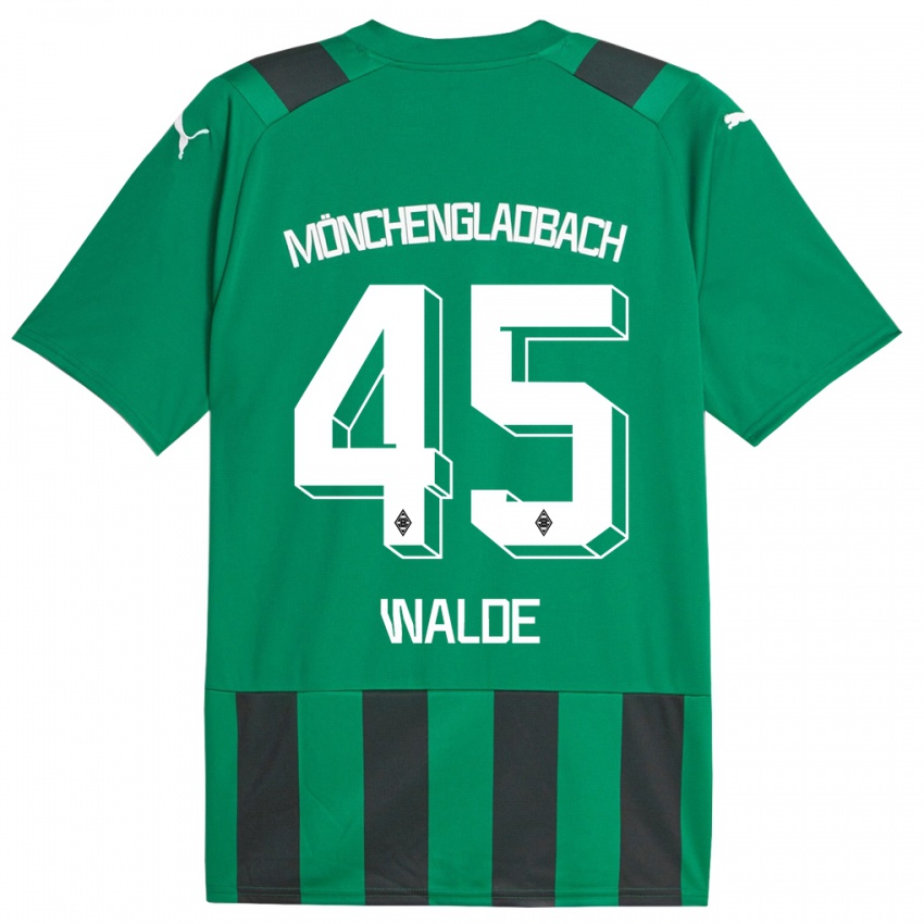 Kinder Simon Walde #45 Schwarz Grün Auswärtstrikot Trikot 2023/24 T-Shirt Österreich