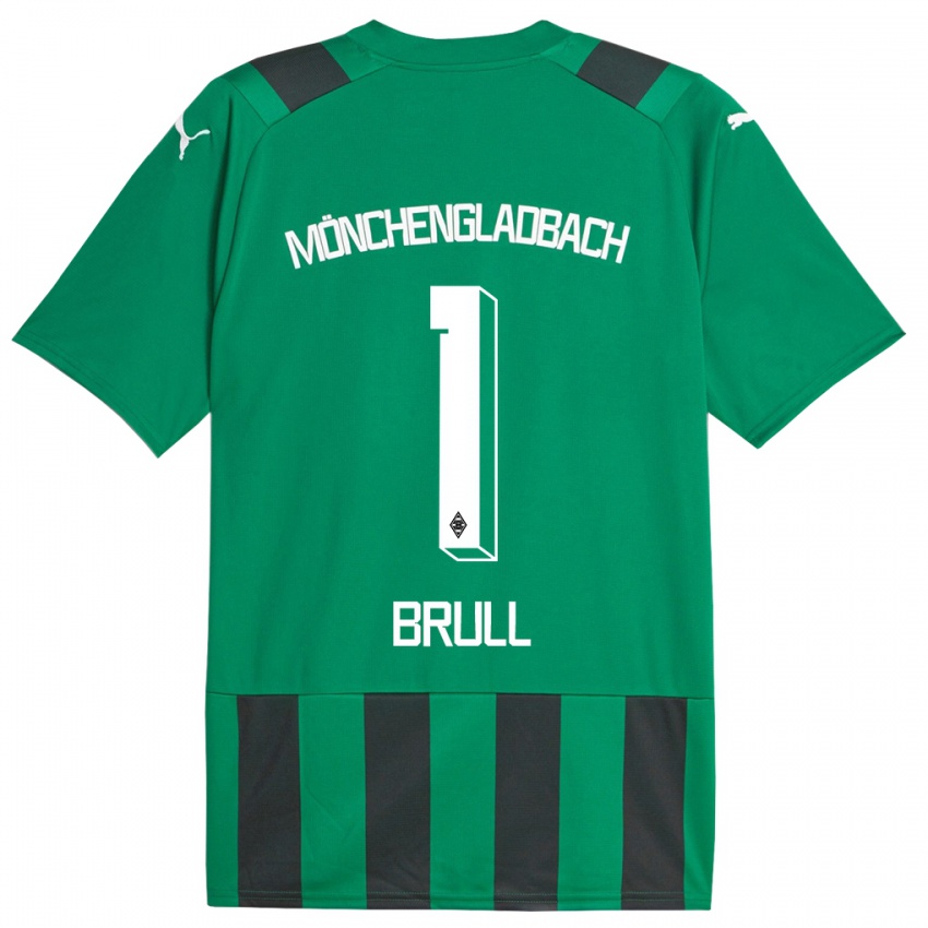 Kinder Maximilian Brüll #1 Schwarz Grün Auswärtstrikot Trikot 2023/24 T-Shirt Österreich