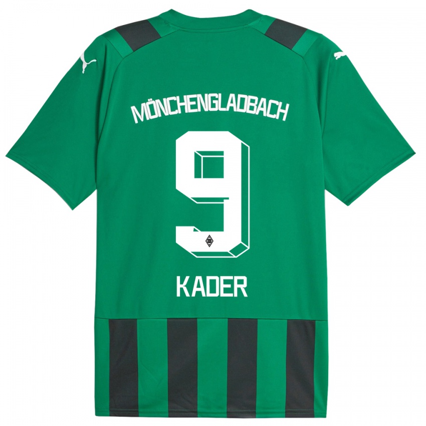 Kinder Cagatay Kader #9 Schwarz Grün Auswärtstrikot Trikot 2023/24 T-Shirt Österreich