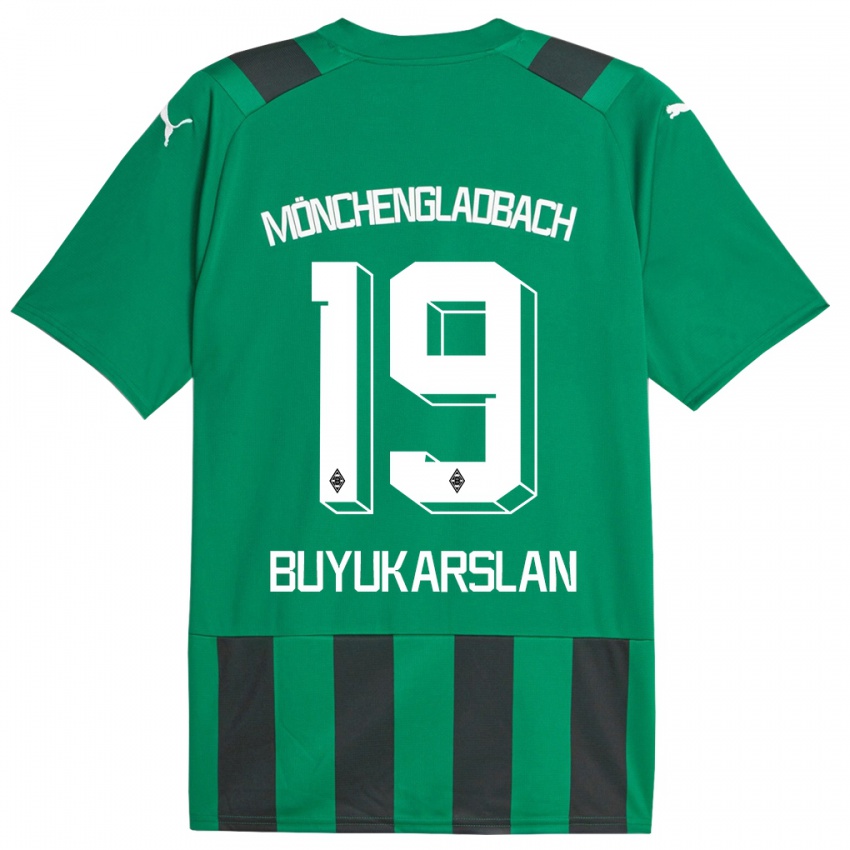 Kinder Oguzcan Büyükarslan #19 Schwarz Grün Auswärtstrikot Trikot 2023/24 T-Shirt Österreich