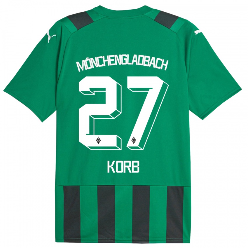 Kinder Julian Korb #27 Schwarz Grün Auswärtstrikot Trikot 2023/24 T-Shirt Österreich