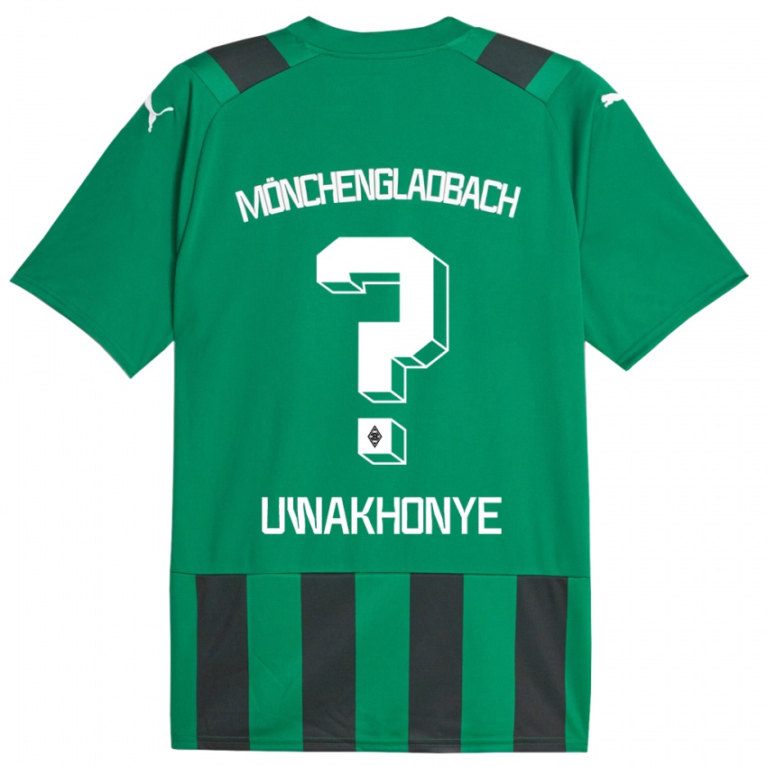 Kinder Joshua Uwakhonye #0 Schwarz Grün Auswärtstrikot Trikot 2023/24 T-Shirt Österreich