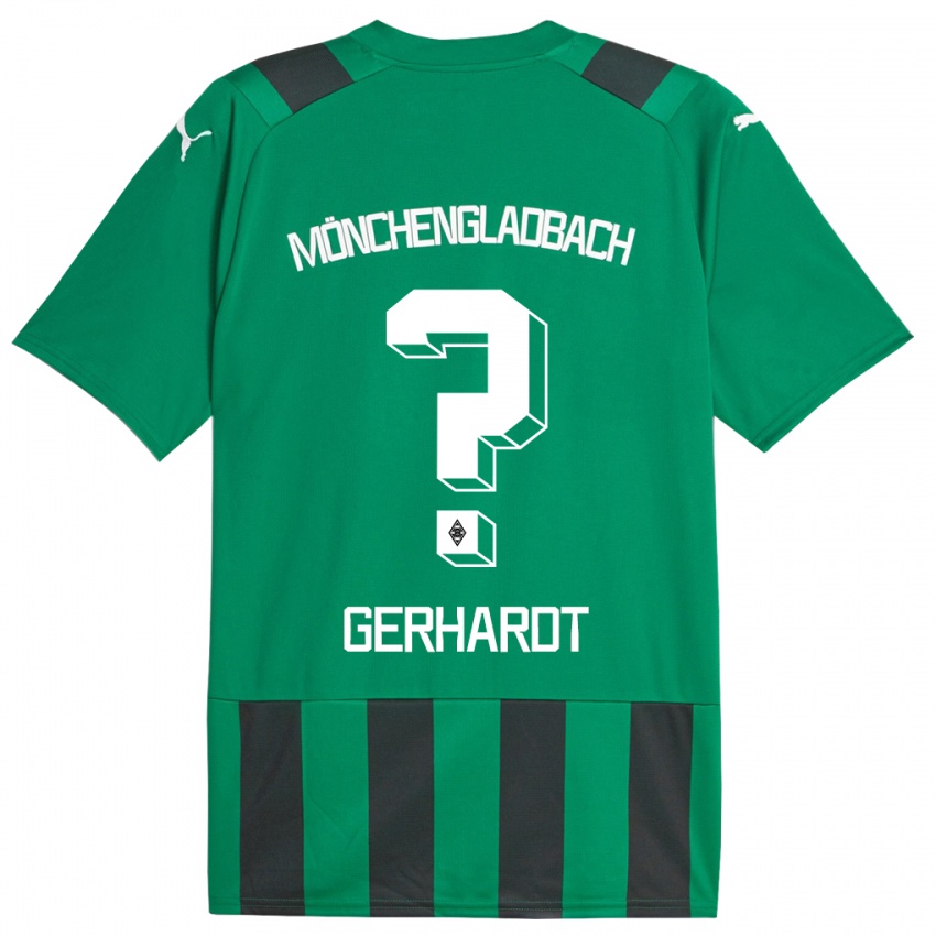 Kinder Konstantin Gerhardt #0 Schwarz Grün Auswärtstrikot Trikot 2023/24 T-Shirt Österreich