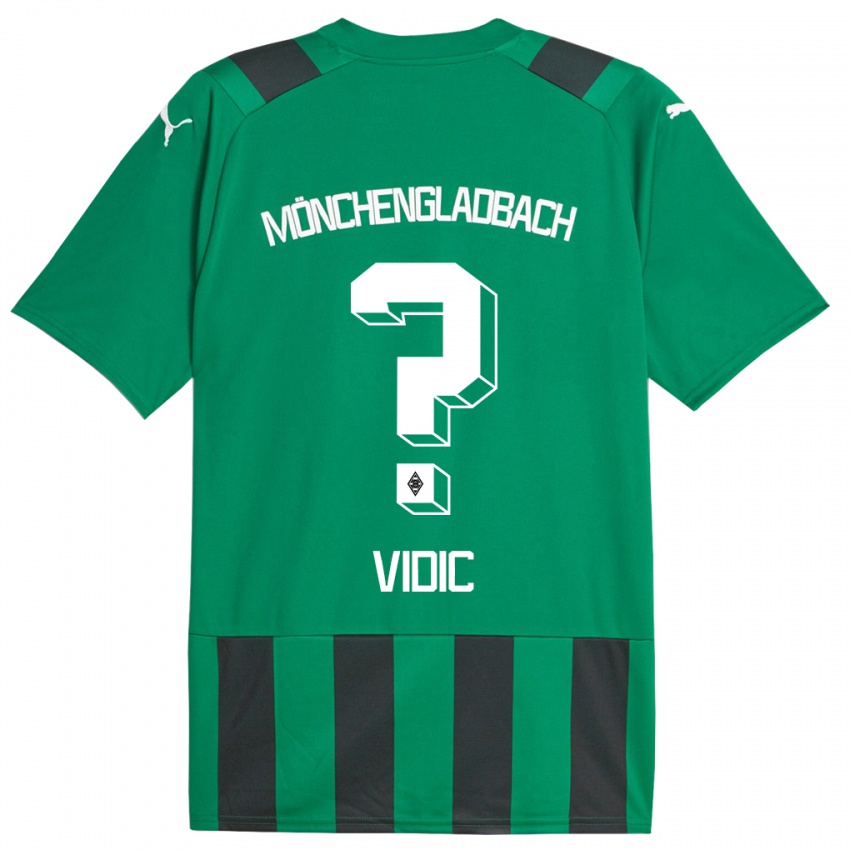 Kinder Nico Vidic #0 Schwarz Grün Auswärtstrikot Trikot 2023/24 T-Shirt Österreich