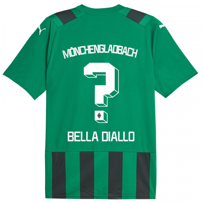 Kinder Oumar Bella Diallo #0 Schwarz Grün Auswärtstrikot Trikot 2023/24 T-Shirt Österreich