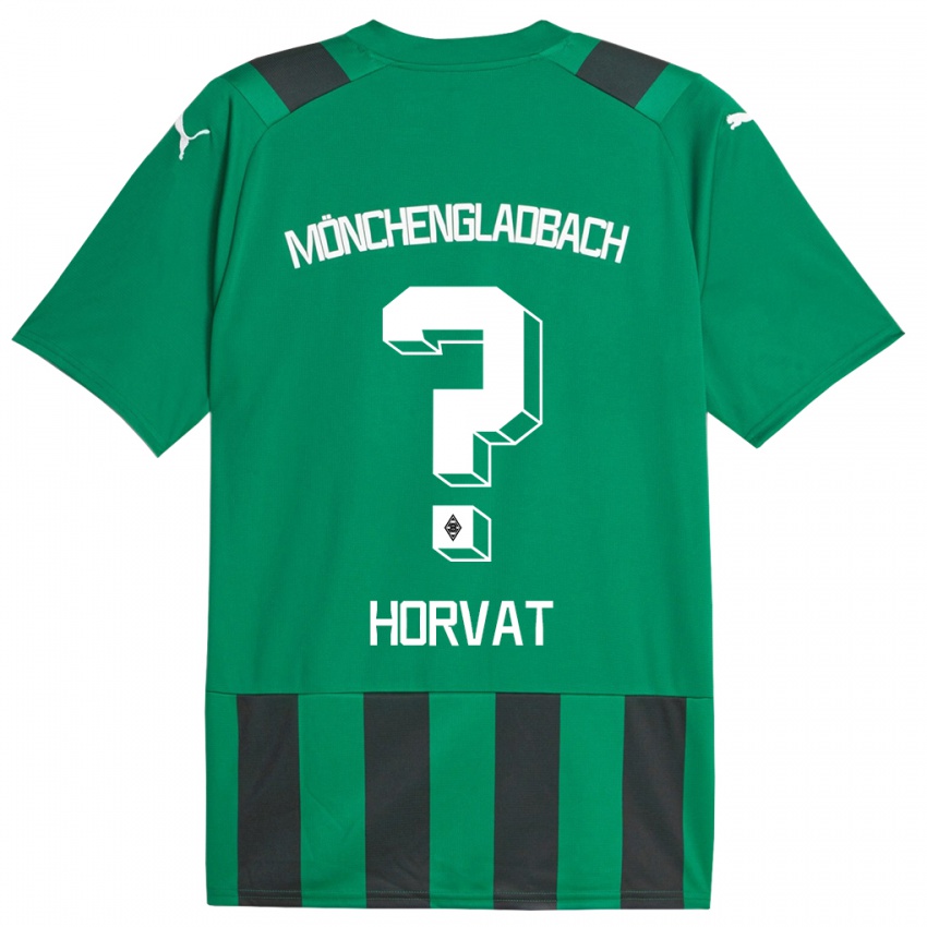 Kinder Niko Horvat #0 Schwarz Grün Auswärtstrikot Trikot 2023/24 T-Shirt Österreich