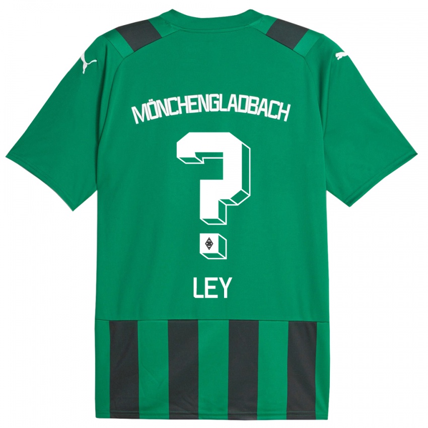 Kinder Marlon Ley #0 Schwarz Grün Auswärtstrikot Trikot 2023/24 T-Shirt Österreich