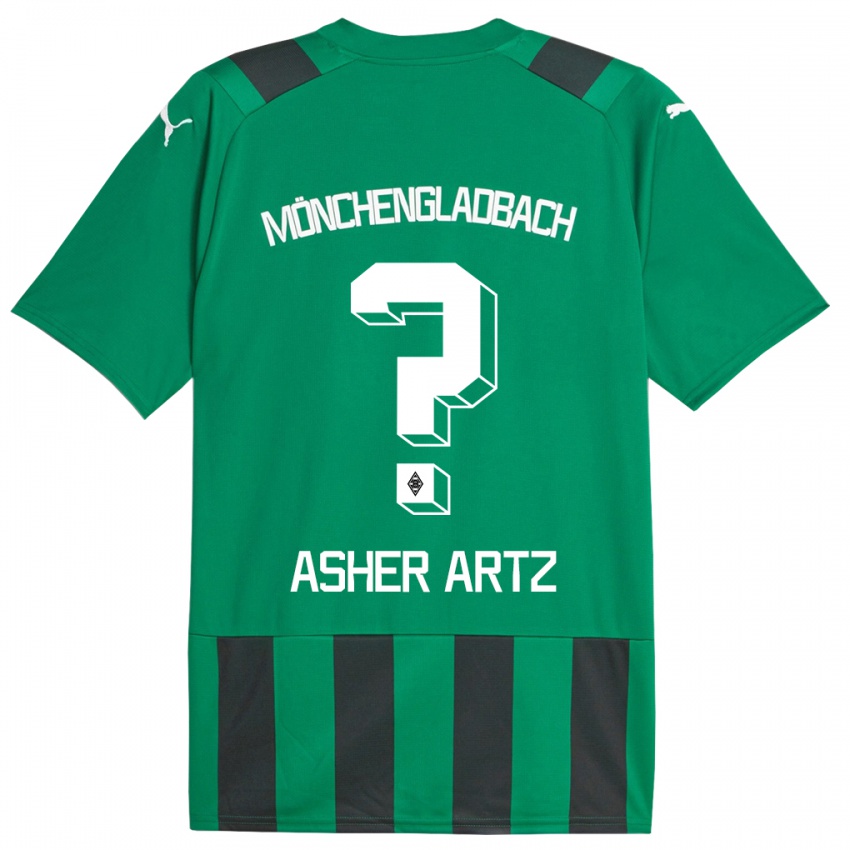 Kinder Asher Artz #0 Schwarz Grün Auswärtstrikot Trikot 2023/24 T-Shirt Österreich
