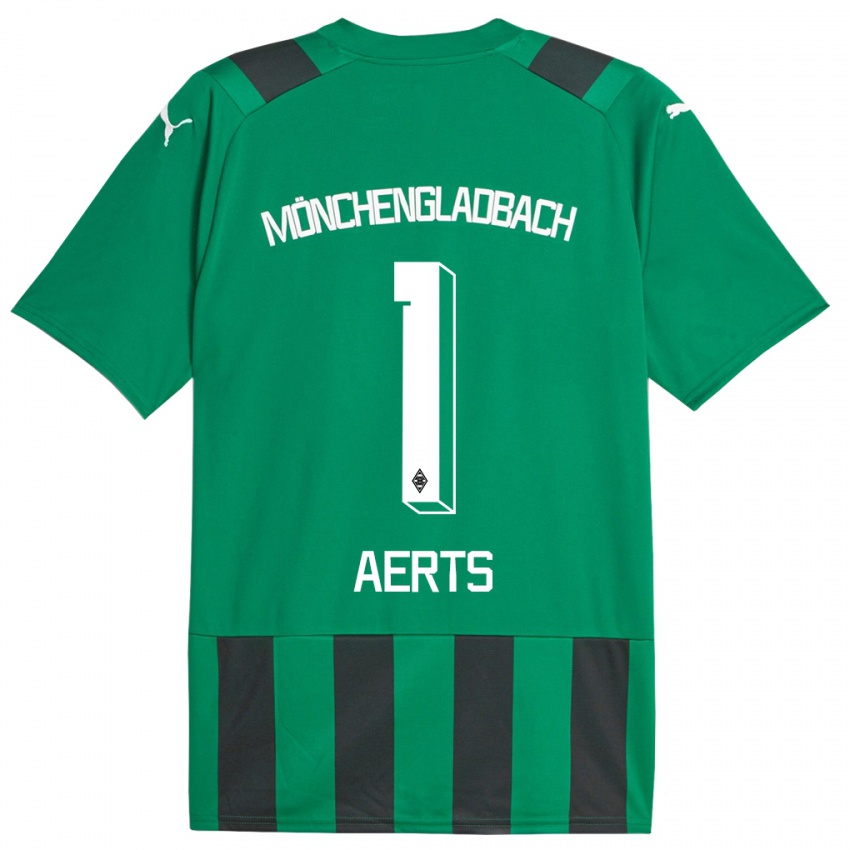 Kinder Liv Aerts #1 Schwarz Grün Auswärtstrikot Trikot 2023/24 T-Shirt Österreich